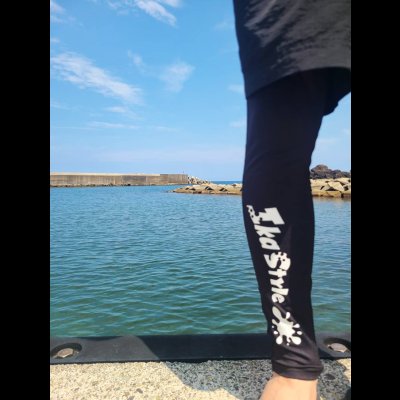 画像4: IKASTYLE墨付きロゴ　ロングスパッツ