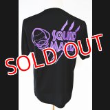 悪ロボ 綿100％Tシャツ（黒／パープルラメ）
