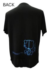 綿100％Tシャツ 超ほげぐま（黒／ブルーラメ）