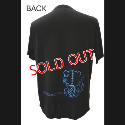 画像1: 綿100％Tシャツ 超ほげぐま（黒／ブルーラメ）