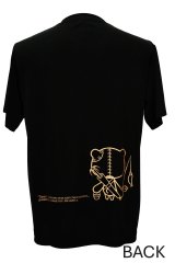 綿100％Tシャツ 超ほげぐま（黒／ゴールドラメ）