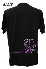 綿100％Tシャツ 超ほげぐま（黒／パープルラメ）