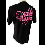 悪ロボ 綿100％Tシャツ（黒／ピンクラメ）