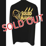 悪ロボ 綿100％Tシャツ（黒／ゴールドラメ）