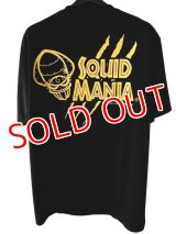 悪ロボ 綿100％Tシャツ（黒／ゴールドラメ）