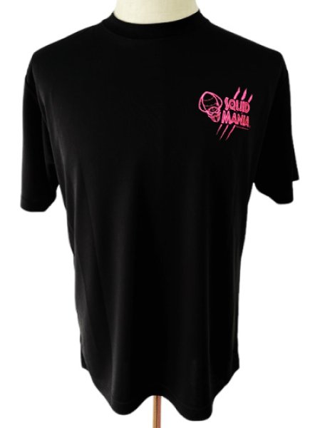 画像2: 悪ロボ 綿100％Tシャツ（黒／ピンクラメ） (2)