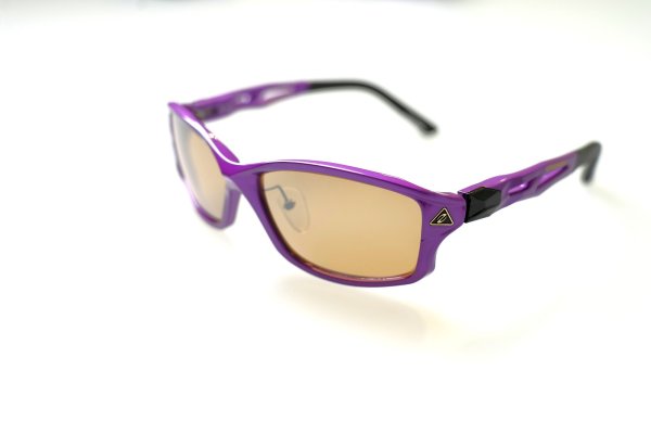 画像1: ZEQUE STELTH限定パープル ラスターオレンジ／シルバーミラー 偏光サングラス (1)